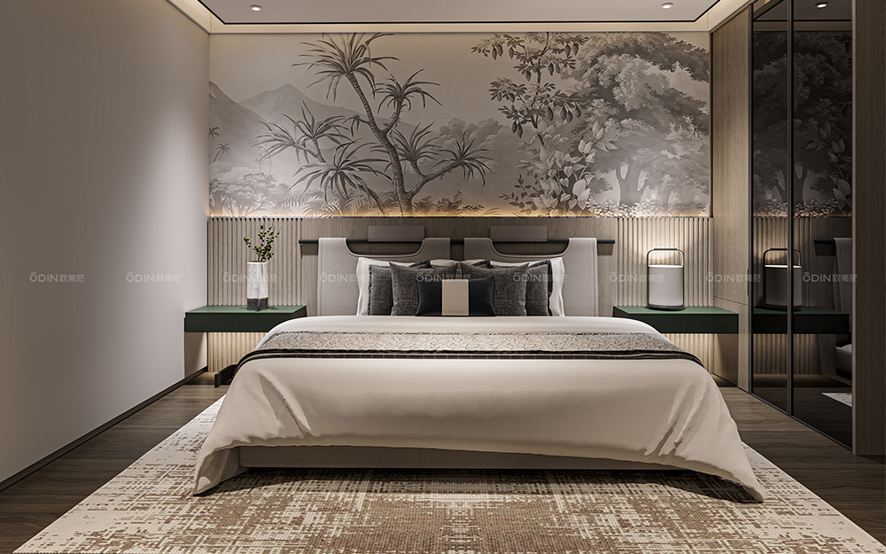 源系列裝修風格臥室床頭背景+衣柜效果圖大全裝修風格全屋定制效果圖大全8